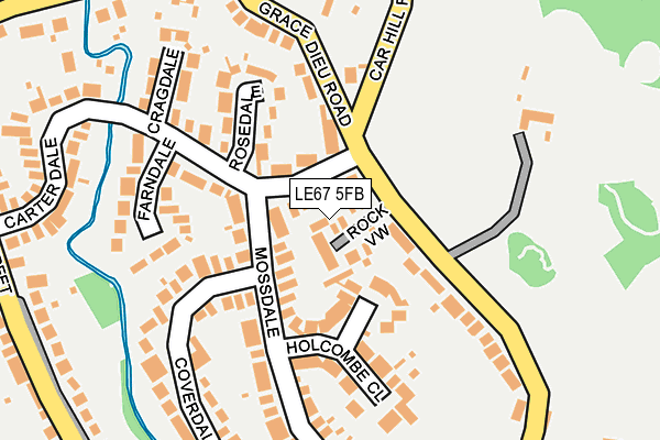 LE67 5FB map - OS OpenMap – Local (Ordnance Survey)