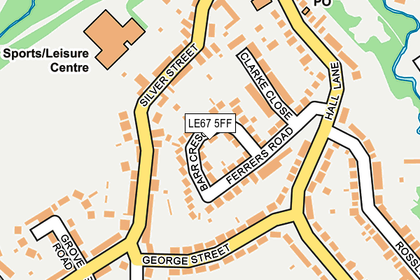 LE67 5FF map - OS OpenMap – Local (Ordnance Survey)