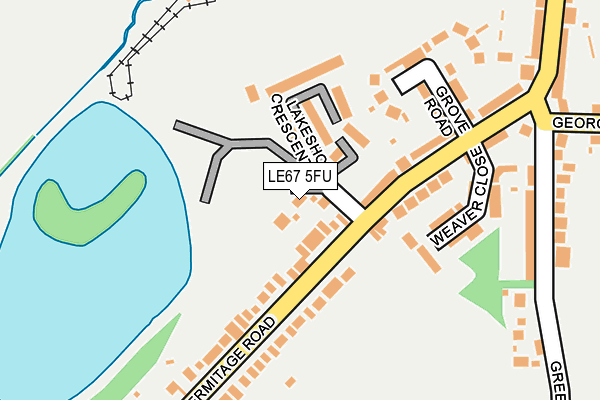 LE67 5FU map - OS OpenMap – Local (Ordnance Survey)