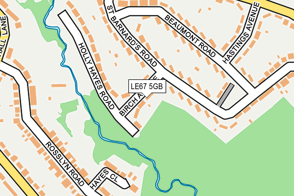 LE67 5GB map - OS OpenMap – Local (Ordnance Survey)