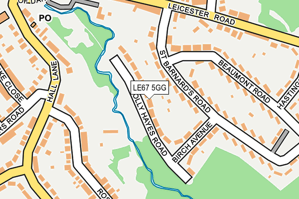 LE67 5GG map - OS OpenMap – Local (Ordnance Survey)