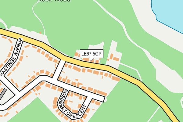 LE67 5GP map - OS OpenMap – Local (Ordnance Survey)