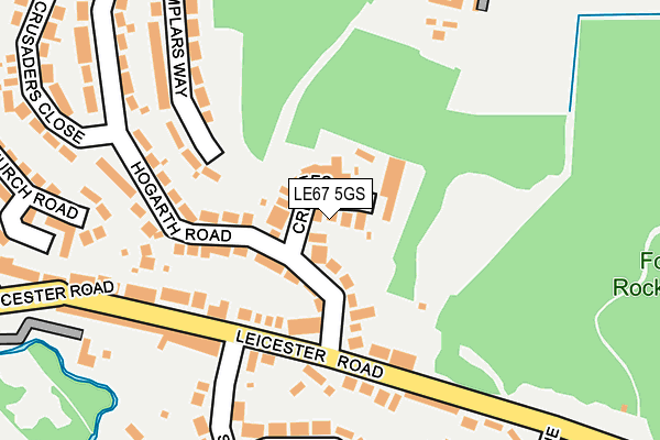 LE67 5GS map - OS OpenMap – Local (Ordnance Survey)