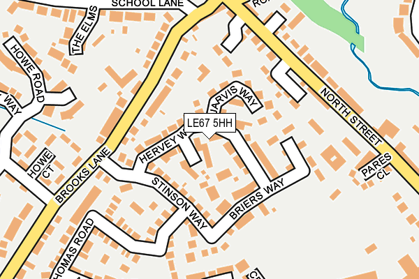 LE67 5HH map - OS OpenMap – Local (Ordnance Survey)
