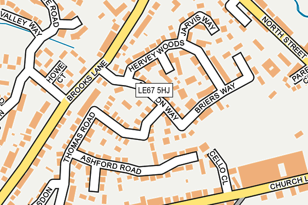 LE67 5HJ map - OS OpenMap – Local (Ordnance Survey)