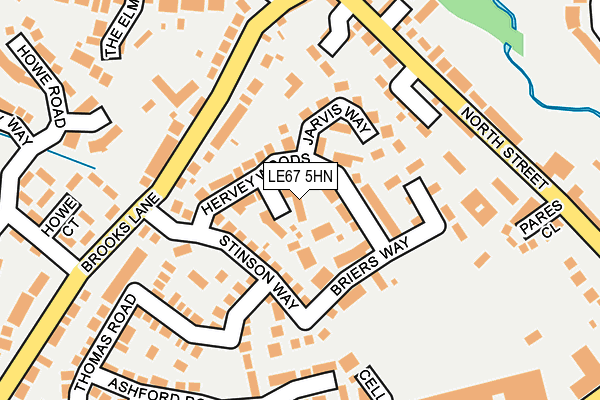 LE67 5HN map - OS OpenMap – Local (Ordnance Survey)