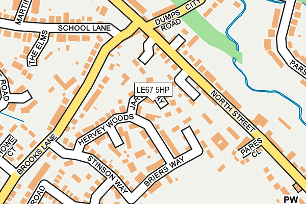 LE67 5HP map - OS OpenMap – Local (Ordnance Survey)
