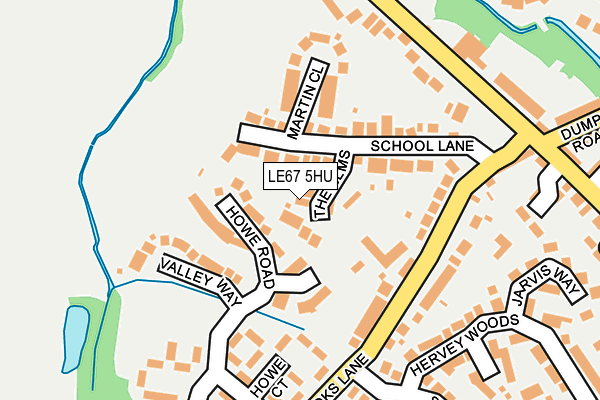 LE67 5HU map - OS OpenMap – Local (Ordnance Survey)