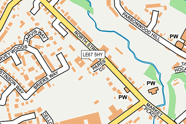 LE67 5HY map - OS OpenMap – Local (Ordnance Survey)