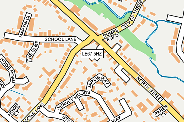 LE67 5HZ map - OS OpenMap – Local (Ordnance Survey)