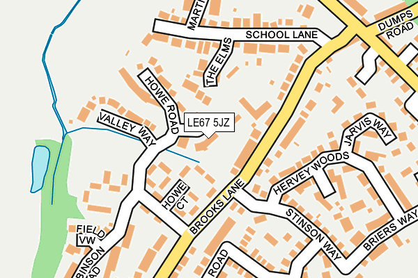 LE67 5JZ map - OS OpenMap – Local (Ordnance Survey)