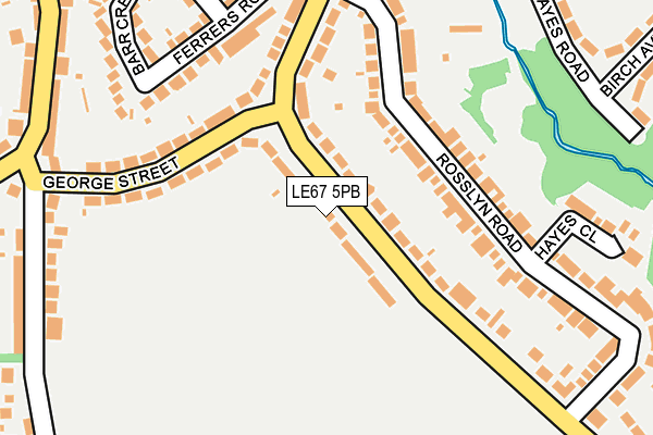 LE67 5PB map - OS OpenMap – Local (Ordnance Survey)