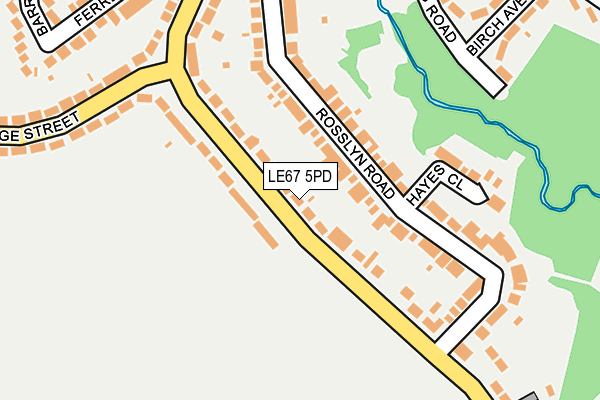 LE67 5PD map - OS OpenMap – Local (Ordnance Survey)