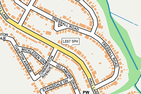LE67 5PH map - OS OpenMap – Local (Ordnance Survey)