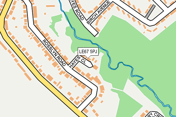 LE67 5PJ map - OS OpenMap – Local (Ordnance Survey)