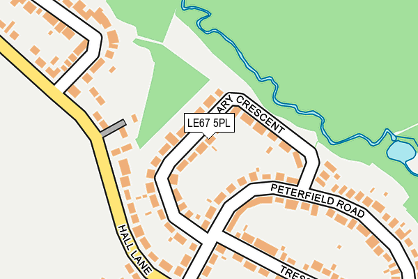 LE67 5PL map - OS OpenMap – Local (Ordnance Survey)