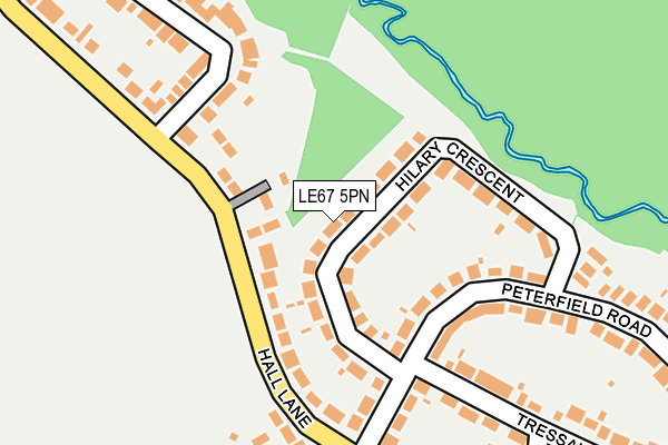 LE67 5PN map - OS OpenMap – Local (Ordnance Survey)