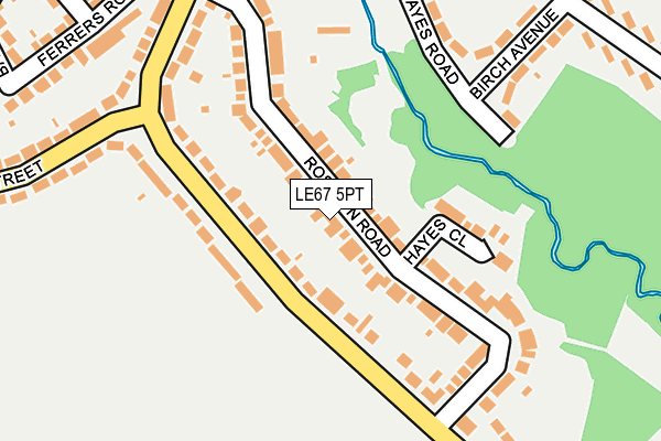 LE67 5PT map - OS OpenMap – Local (Ordnance Survey)