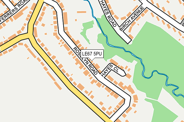 LE67 5PU map - OS OpenMap – Local (Ordnance Survey)