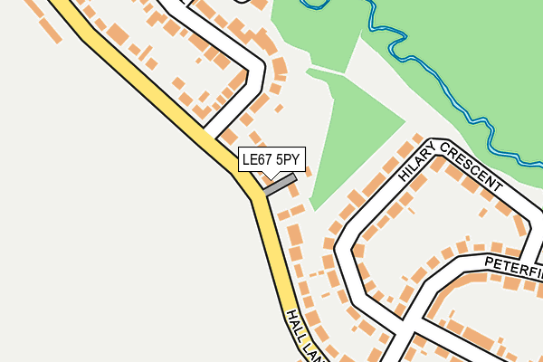 LE67 5PY map - OS OpenMap – Local (Ordnance Survey)