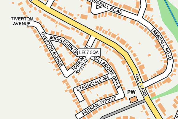 LE67 5QA map - OS OpenMap – Local (Ordnance Survey)
