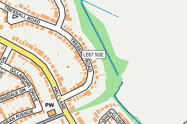 LE67 5QE map - OS OpenMap – Local (Ordnance Survey)