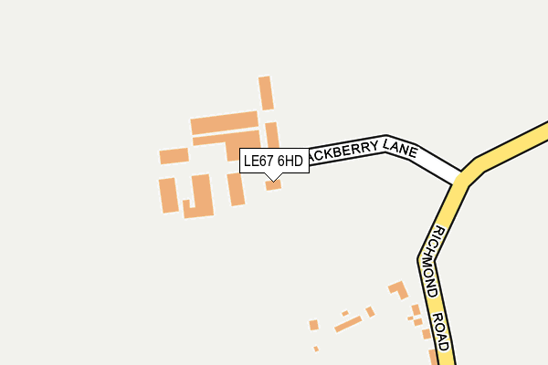 LE67 6HD map - OS OpenMap – Local (Ordnance Survey)