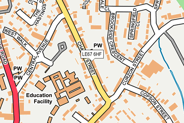 LE67 6HF map - OS OpenMap – Local (Ordnance Survey)