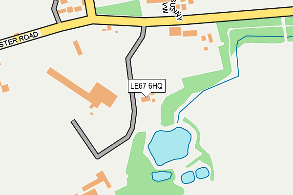 LE67 6HQ map - OS OpenMap – Local (Ordnance Survey)