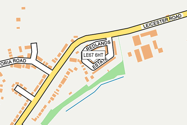 LE67 6HT map - OS OpenMap – Local (Ordnance Survey)