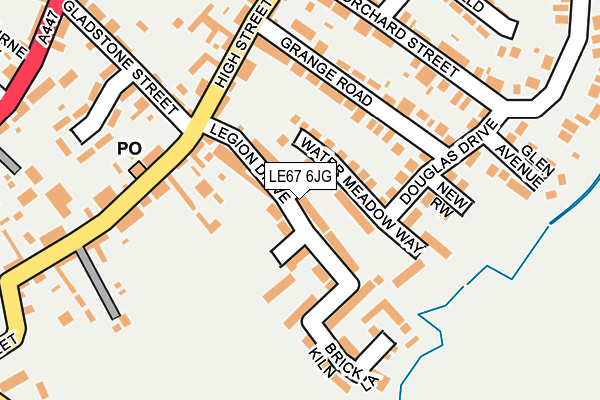 LE67 6JG map - OS OpenMap – Local (Ordnance Survey)