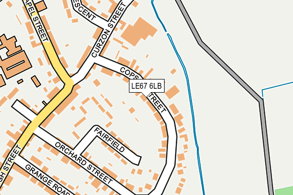 LE67 6LB map - OS OpenMap – Local (Ordnance Survey)
