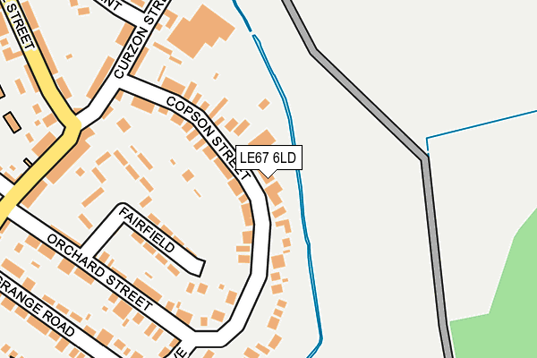 LE67 6LD map - OS OpenMap – Local (Ordnance Survey)