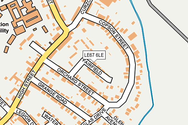 LE67 6LE map - OS OpenMap – Local (Ordnance Survey)