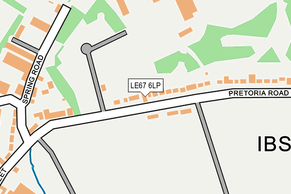 LE67 6LP map - OS OpenMap – Local (Ordnance Survey)