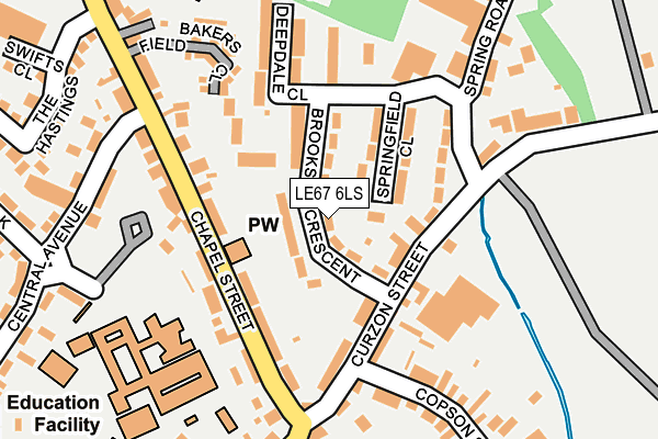 LE67 6LS map - OS OpenMap – Local (Ordnance Survey)