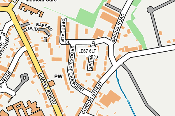 LE67 6LT map - OS OpenMap – Local (Ordnance Survey)