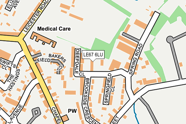 LE67 6LU map - OS OpenMap – Local (Ordnance Survey)
