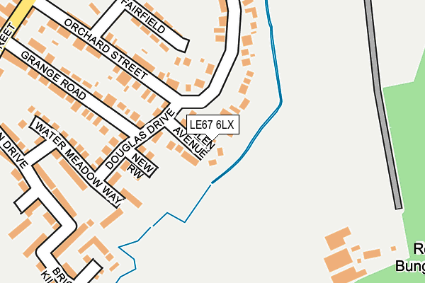 LE67 6LX map - OS OpenMap – Local (Ordnance Survey)