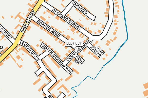 LE67 6LY map - OS OpenMap – Local (Ordnance Survey)