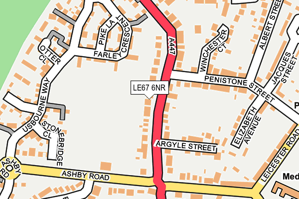 LE67 6NR map - OS OpenMap – Local (Ordnance Survey)