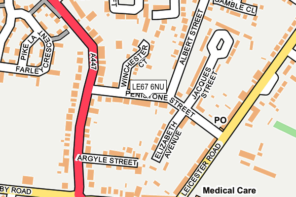 LE67 6NU map - OS OpenMap – Local (Ordnance Survey)