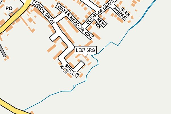 LE67 6RG map - OS OpenMap – Local (Ordnance Survey)