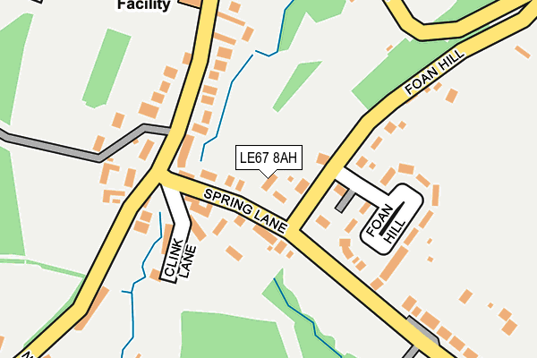 LE67 8AH map - OS OpenMap – Local (Ordnance Survey)