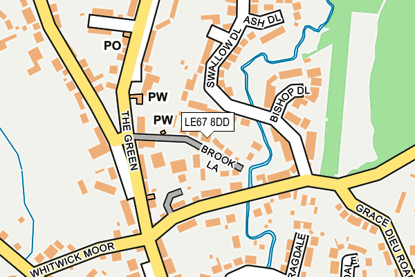 LE67 8DD map - OS OpenMap – Local (Ordnance Survey)