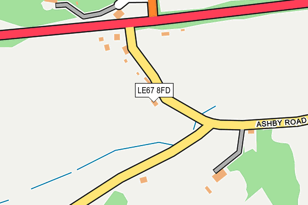 LE67 8FD map - OS OpenMap – Local (Ordnance Survey)