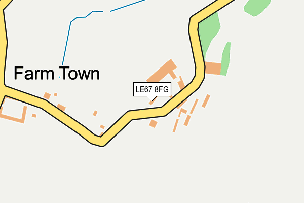 LE67 8FG map - OS OpenMap – Local (Ordnance Survey)