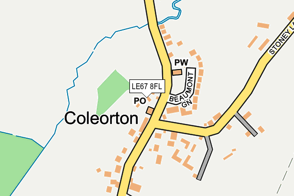 LE67 8FL map - OS OpenMap – Local (Ordnance Survey)