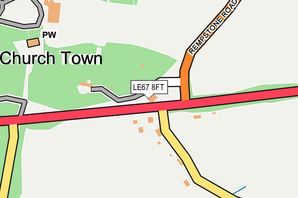 LE67 8FT map - OS OpenMap – Local (Ordnance Survey)