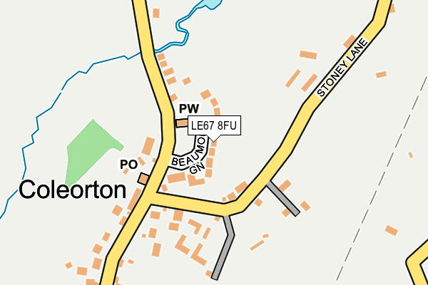 LE67 8FU map - OS OpenMap – Local (Ordnance Survey)